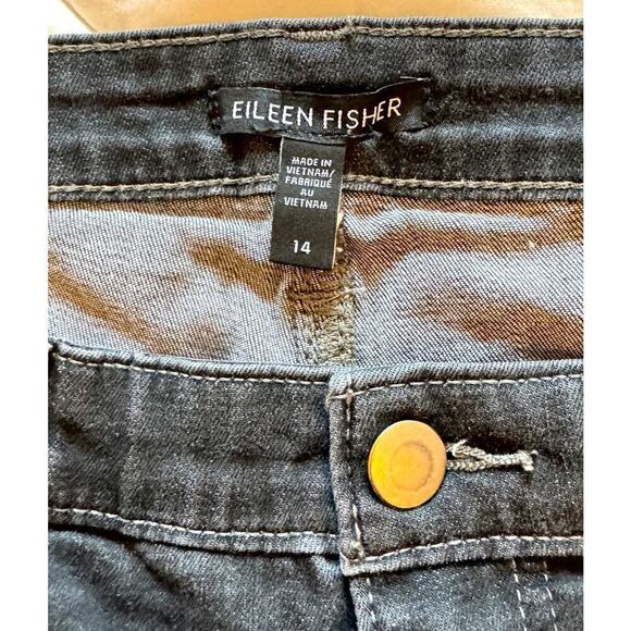 Eileen Fisher Organic Cotton Straight Leg Relaxed Fit Ankle Jeans Size 14 - Picture 3 of 4
